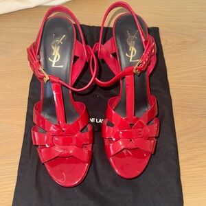 Yves Saint Laurent Glossy Red Sandals